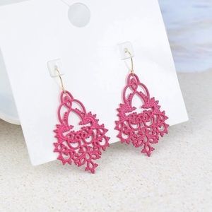 EMORY ROSE hollow out drop earrings